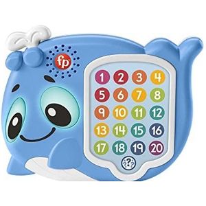 Fisher-Price Eden Linkimals Walvis (Franse versie), interactief muzikaal speelgoed met lichten, speelgoed voor kinderen, vanaf 18 maanden, HJR68