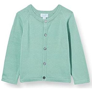 Noa Noa miniature Boy Basic Light Knit Cardigan, lange mouw wollen trui, graniet, groen, 12 maanden voor meisjes, Groen