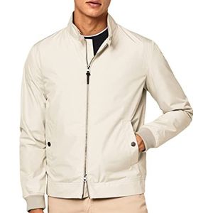 Hackett London Nylon Harrington heren regenjas lichtgrijs XXL, Lichtgrijs