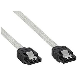 InLine 27303R 0,3 m transparante SATA-kabel - SATA-kabel