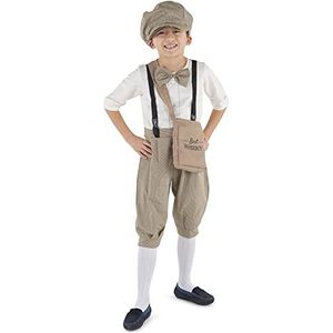 Dress Up America Nieuwe jongenskostuum voor kinderen, vintage krantenbezorger, overall, pet en tas
