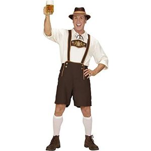 Widmann - Beieren, lederhose, overhemd, sokken en hoed, klederdrachtkostuum voor carnaval, themafeest, Oktoberfest, volksfeest