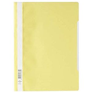 Durable Clear View 50 stuks A4-mappen geel | transparante voorkant | ideaal voor geperforeerde A4-documenten