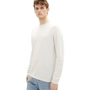 TOM TAILOR 1034946 heren sweater, 14341 - Light Medium Grey Melange
