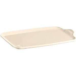 Aperitivo XL/oven-/bakplank en serveerplank, keramiek, rechthoekig, 32 x 21 cm, kleur beige klei