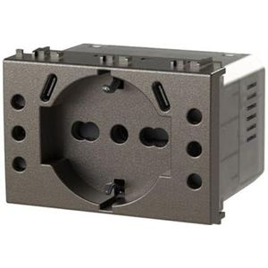 4Box - USB P503 3.0A inbouwstopcontact compatibel met Vimar® Arkè™ grijs