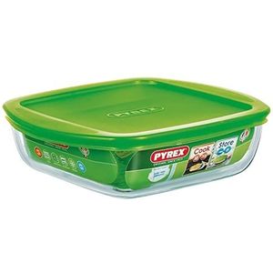 Schaal Vierkant met Deksel, 1 liter - Pyrex | Cook & Store