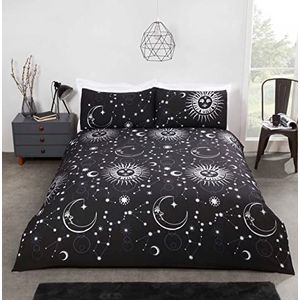 Rapport Home Celestial Beddengoedset voor tweepersoonsbed, polykatoen, zwart