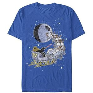 Star Wars Vader Sleigh Organic, Bright Blue, T-shirt met korte mouwen, uniseks, Helder blauw