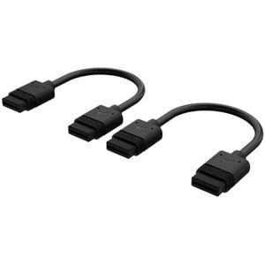 CORSAIR iCUE LINK kabel, 100 mm, recht, zwart