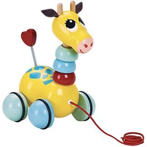 VILAC - Spelen en speelgoed – speelgoed PAF de Giraffe Flip Flap met houten trainer – schattig – meerkleurig – spel voor kinderen vanaf 18 maanden – gemaakt in Frankrijk – 1878S