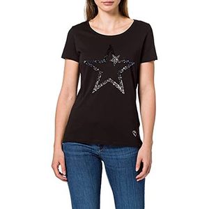 KEY LARGO twinkle dames t-shirt rond, Zwart (1100)