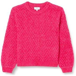 VERO MODA Vmella Ls Pull en tricot à col rond Ga Girl Noos, Fuchsia Purple/Detail:Melange, 50-52