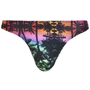 Bruno Banani String Afterglow heren slip palmen print, 4, Palmenprint