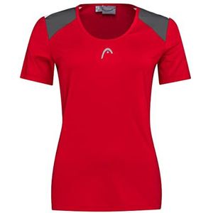 HEAD Club 22 Tech T-shirt voor dames, rood, maat 2XL, rood, XXL, Rood