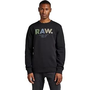 G-STAR RAW Multi Colored Raw R Sw Hoodie voor heren, zwart (Dk Black A971-6484)