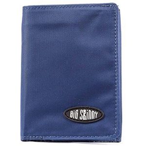 Big Skinny Herenportemonnee met drie kleppen, voor maximaal 25 kaarten, marineblauw