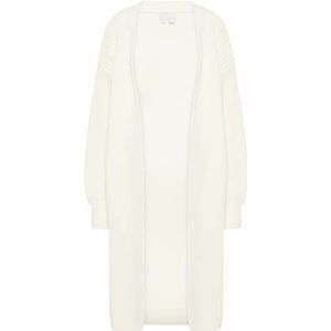 Jalene Cardigan long en tricot pour femme, Blanc., M-L