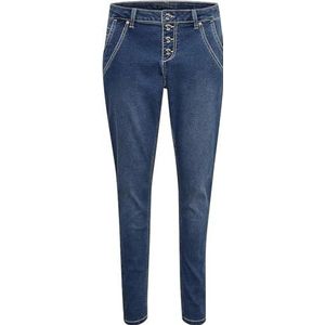 Cream Dames Jeans Slim Fit Medium Taille Slim Fit, rijk aan denim blauw