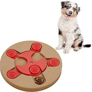 Relaxdays Intelligent hondenspeelgoed verbergen traktaties interactief speelgoed voor honden, MDF, natuurlijk/rood