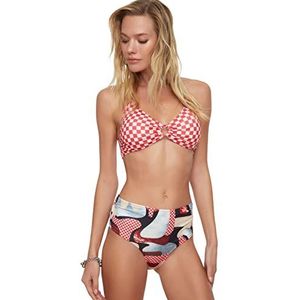 Trendyol Bas de bikini trotter taille normale pour femme, Multicolore, 44