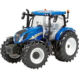 Britains Replica van de tractor New Holland T6.175 Blue Power, compatibel met boerderijdieren en speelgoed 1:32, geschikt voor verzamelaars en kinderen vanaf 3 jaar.