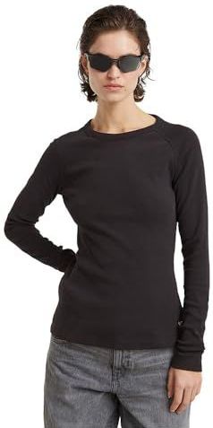 G-star Keyhole T-shirt Met Lange Mouwen Zwart S Vrouw