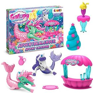 CRAZE GALUPY MERMAID Adventskalender meisjes met eenhoorn speelgoed, adventskalender kinderen met figuren eenhoorn zeemeermin vin