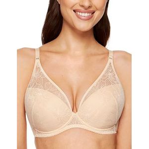 Gorteks Soutien-gorge push-up pour femme, beige, 80C