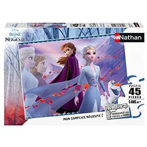 Nathan - Puzzel voor kinderen – puzzel 45 P – liefde van twee zussen – Disney Frozen 2 – vanaf 5 jaar – 86451
