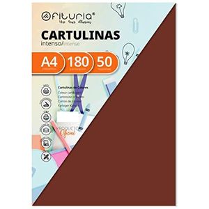 Cartulinas Color Tamaño bruin, A4, 180 g, 50 stuks