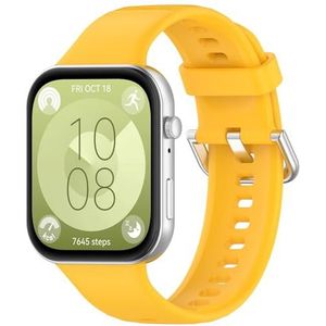 Bandjes compatibel met Huawei Watch Fit 3 voor dames en heren, verstelbare siliconen reservearmband voor Huawei Watch Fit 3 sporthorloge