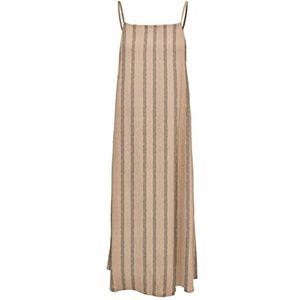 PIECES Pcluna Strap Midi Dress Sa BC Damesjurk, Nomade/Stripes: kapitein van de hemel