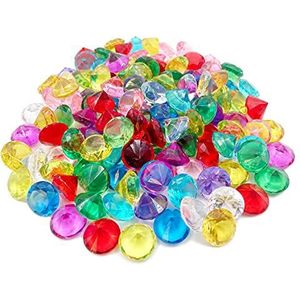 Herbruikbare valse ijsblokjes voor fotografie-rekwisieten, bruiloftsdecoratie, fotografie-rekwisieten, vazenvulling (veelkleurige diamant)