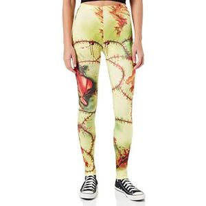 cosey Bedrukte kleurrijke Halloween-leggings voor dames, Zombie