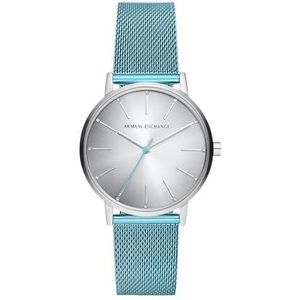 Armani Exchange AX5595 Dameshorloge, analoog, kwarts, met roestvrijstalen armband, blauw, Blauw, Armband