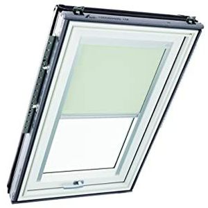 Roto Verduisteringsrolgordijn ZRV bijna compleet met zilveren geleiderail voor Roto dakraam serie Designo R6/R8, i8 en Classic 64/84 met maat 094/118 | 09/11 kleur lichtbeige