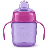 Philips Avent SCF551/03 - Vak met siliconen hoes voor niña, antigoteo, BPA-vrij, voor baby's van 6 maten, 200 ml, roze