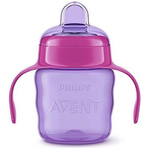 Philips Avent SCF551/03 - Vak met siliconen hoes voor niña, antigoteo, BPA-vrij, voor baby's van 6 maten, 200 ml, roze