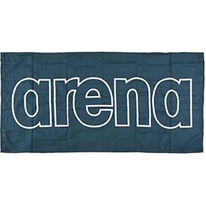 ARENA Unisex microvezel gym handdoek voor volwassenen, marineblauw/wit, 100 x 50 cm