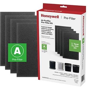Honeywell HRF-A200 Lot de 4 filtres pré-kit de purificateur d'air, filtre à air allergène ciblant la poussière, les COV, les animaux de compagnie, la cuisine et les odeurs de feu de forêt/fumée
