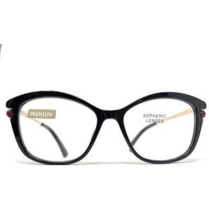 Nieuw model nieuwste mode EXCLUSIEF leesbril, presbyopie, vermoeid zicht, design in 5 kleuren. VENICE Premium Pearl - Dioptrie: 1 tot 3,5 (zwart, 3,00)
