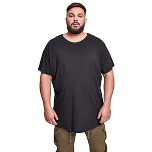 Urban Classics Slim Fit T-shirt voor heren, lang, effen, lange pasvorm, maten XS-5XL, Zwart (Zwart 7)