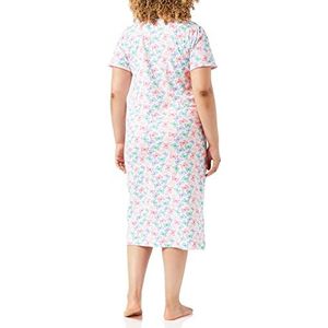 Marlon Marva Chemise de nuit en jersey 100% coton imprimé papillon pour femme, rose, 40-42