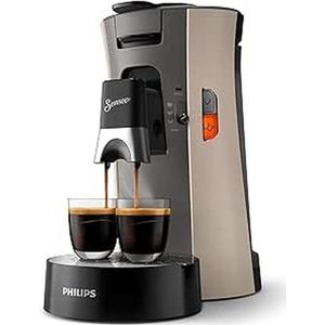 Philips CSA240/31 koffiepadmachine Senseo Select Eco, Intensity Plus, Cream Plus, memo-functie – Nougat