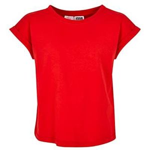 Urban Classics Meisjes T-shirt van biologisch katoen met overgesneden schouders, Girls Organic Extended Shoulder Tee, verkrijgbaar in 8 kleuren, maten 110/116-158/164, Hugered