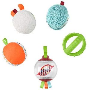 Fisher-Price FXC32 5-weg kruipballen voor baby's, spiegels, bijtring, klokken, texturen en geuren, 3 maanden