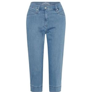 Raphaela by Brax Caren Capri S Magic Light Denim Comfort Plus Jeans pour femme, Blanchi, légèrement usé, 34W / 30L