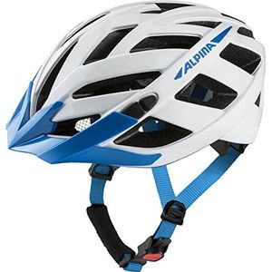 ALPINA Panomma 2.0 Fietshelm voor volwassenen, uniseks, wit/blauw, glanzend, 56-59 cm