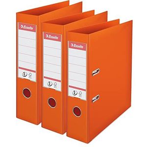 Esselte Vivida 624281 ordner, A4, rugbreedte 75 mm, voor 500 vellen, PP, kunststof omslag, oranje